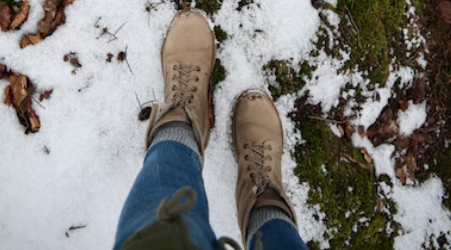 boots and woolen socks - winter clothing